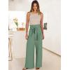 imageANRABESS Womens Wide Leg Palazzo Pants Belted High Waisted Business Casual Flowy Long Trousers with PocketsLight Green