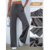 imageANRABESS Womens Wide Leg Sweatpants High Waist Baggy Flared Pants Drawstring Athletic Joggers Sweat PantsDark Grey