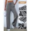 imageANRABESS Womens Wide Leg Sweatpants High Waist Baggy Flared Pants Drawstring Athletic Joggers Sweat PantsGrey