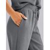 imageANRABESS Womens Wide Leg Sweatpants High Waist Baggy Flared Pants Drawstring Athletic Joggers Sweat PantsGrey