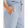 imageANRABESS Womens Wide Leg Sweatpants High Waist Baggy Flared Pants Drawstring Athletic Joggers Sweat PantsLight Blue