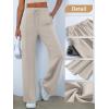 imageANRABESS Womens Wide Leg Sweatpants High Waist Baggy Flared Pants Drawstring Athletic Joggers Sweat PantsLight Khaki
