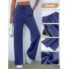 imageANRABESS Womens Wide Leg Sweatpants High Waist Baggy Flared Pants Drawstring Athletic Joggers Sweat PantsNavy Blue
