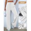 imageANRABESS Womens Wide Leg Sweatpants High Waist Baggy Flared Pants Drawstring Athletic Joggers Sweat PantsWhite