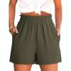 imageANRABESS Shorts for Women Summer Casual Elastic High Waisted Dressy Lounge Shorts Comfy Bottoms 2025 Beach Vacation ClothesArmy Green