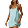imageANRABESS Women Athletic Dress Summer Tennis Workout Active Sports Mini Romper Dress Built in Shorts Travel Vacation ClothesMint Green