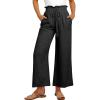 imageANRABESS Women Linen Pants Casual Loose High Waist Boho Wide Leg Cropped Palazzo Beach Pants Summer Outfits 2025 TrendyBlack
