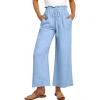 imageANRABESS Women Linen Pants Casual Loose High Waist Boho Wide Leg Cropped Palazzo Beach Pants Summer Outfits 2025 TrendySky