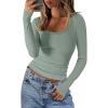 imageANRABESS Women Long Sleeve Crop Tops Scoop Neck Ribbed Knit Tight Slim Fit 2025 Fall Going Out Sexy TShirts Basic Tee ShirtsLight Green