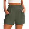 imageANRABESS Women Summer Casual Shorts Elastic High Waisted Wide Leg Cute Dressy Beach Shorts 2025 Fashion Vacation OutfitsArmy Green