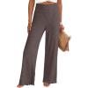 imageANRABESS Womens Ribbed Knit Lounge Pajama Pants Casual Elastic High Waist Loose Wide Leg Pants 2025 Fall Comfy PJ BottomsDeep Brown