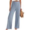 imageANRABESS Womens Ribbed Knit Lounge Pajama Pants Casual Elastic High Waist Loose Wide Leg Pants 2025 Fall Comfy PJ BottomsLight Blue