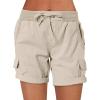 imageANRABESS Womens Summer Shorts 2025 Dressy Casual Hiking Cargo Shorts Trendy Outdoor Outfits 6 PocketsApricot