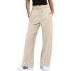 imageANRABESS Womens Wide Leg Pants High Waist Drawstring Sweatpants Joggers with PocketsApricot