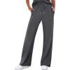 imageANRABESS Womens Wide Leg Sweatpants High Waist Baggy Flared Pants Drawstring Athletic Joggers Sweat PantsDark Grey