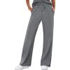 imageANRABESS Womens Wide Leg Sweatpants High Waist Baggy Flared Pants Drawstring Athletic Joggers Sweat PantsGrey