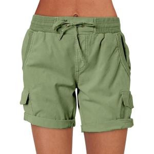imageANRABESS Womens Summer Shorts 2025 Dressy Casual Hiking Cargo Shorts Trendy Outdoor Outfits 6 PocketsGreen