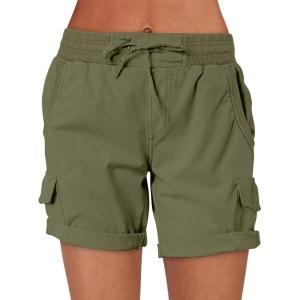 imageANRABESS Womens Summer Shorts 2025 Dressy Casual Hiking Cargo Shorts Trendy Outdoor Outfits 6 PocketsOlive