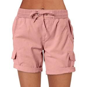 imageANRABESS Womens Summer Shorts 2025 Dressy Casual Hiking Cargo Shorts Trendy Outdoor Outfits 6 PocketsPink