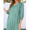 imageANRABESS Boho Maxi Dresses for Women Summer Puff Sleeve V Neck Flowy Long Casual Dress with Pockets 2025 Vacation OutfitsFloral Green