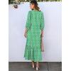 imageANRABESS Boho Maxi Dresses for Women Summer Puff Sleeve V Neck Flowy Long Casual Dress with Pockets 2025 Vacation OutfitsFloral Light Green