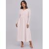 imageANRABESS Long Sleeve Midi Dresses for Women 2025 Fall Fashion Casual Rib Knit Patchwork Tight Top Modest Flowy Dress PocketBeige
