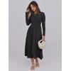imageANRABESS Long Sleeve Midi Dresses for Women 2025 Fall Fashion Casual Rib Knit Patchwork Tight Top Modest Flowy Dress PocketBlack
