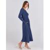 imageANRABESS Long Sleeve Midi Dresses for Women 2025 Fall Fashion Casual Rib Knit Patchwork Tight Top Modest Flowy Dress PocketNavy Blue