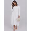 imageANRABESS Long Sleeve Midi Dresses for Women 2025 Fall Fashion Casual Rib Knit Patchwork Tight Top Modest Flowy Dress PocketWhite