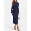 imageANRABESS Women Long Sleeve Bodycon Dress Fall 2025 Mock Neck Formal Elegant Party Wedding Guest Cocktail Long Maxi DressesNavy Blue