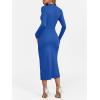 imageANRABESS Women Long Sleeve Bodycon Dress Fall 2025 Mock Neck Formal Elegant Party Wedding Guest Cocktail Long Maxi DressesRoyal Blue