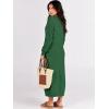 imageANRABESS Women Long Sleeve Button V Neck Oversized Casual Loose Fit Waffle Knit Fall Midi Sweater Dress 2025 Trendy OutfitsGreen