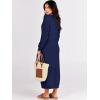 imageANRABESS Women Long Sleeve Button V Neck Oversized Casual Loose Fit Waffle Knit Fall Midi Sweater Dress 2025 Trendy OutfitsNavy Blue