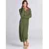 imageANRABESS Women Long Sleeve Button V Neck Oversized Casual Loose Fit Waffle Knit Fall Midi Sweater Dress 2025 Trendy OutfitsPea Green