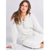 imageANRABESS Women Long Sleeve Button V Neck Oversized Casual Loose Fit Waffle Knit Fall Midi Sweater Dress 2025 Trendy OutfitsWhite