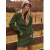 imageANRABESS Women Long Sleeve Turtle Mock Neck Rib Knit Stretch Slim Fitted Bodycon Sweater Mini Short Dress 2025 Fall OutfitsArmy Green