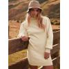 imageANRABESS Women Long Sleeve Turtle Mock Neck Rib Knit Stretch Slim Fitted Bodycon Sweater Mini Short Dress 2025 Fall OutfitsBeige