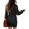 imageANRABESS Women Long Sleeve Turtle Mock Neck Rib Knit Stretch Slim Fitted Bodycon Sweater Mini Short Dress 2025 Fall OutfitsBlack