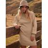 imageANRABESS Women Long Sleeve Turtle Mock Neck Rib Knit Stretch Slim Fitted Bodycon Sweater Mini Short Dress 2025 Fall OutfitsCamel