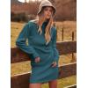imageANRABESS Women Long Sleeve Turtle Mock Neck Rib Knit Stretch Slim Fitted Bodycon Sweater Mini Short Dress 2025 Fall OutfitsDenim Blue