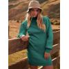 imageANRABESS Women Long Sleeve Turtle Mock Neck Rib Knit Stretch Slim Fitted Bodycon Sweater Mini Short Dress 2025 Fall OutfitsGreen