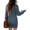 imageANRABESS Women Long Sleeve Turtle Mock Neck Rib Knit Stretch Slim Fitted Bodycon Sweater Mini Short Dress 2025 Fall OutfitsNavy