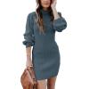 imageANRABESS Women Long Sleeve Turtle Mock Neck Rib Knit Stretch Slim Fitted Bodycon Sweater Mini Short Dress 2025 Fall OutfitsNavy
