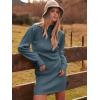 imageANRABESS Women Long Sleeve Turtle Mock Neck Rib Knit Stretch Slim Fitted Bodycon Sweater Mini Short Dress 2025 Fall OutfitsNavy