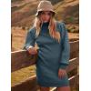 imageANRABESS Women Long Sleeve Turtle Mock Neck Rib Knit Stretch Slim Fitted Bodycon Sweater Mini Short Dress 2025 Fall OutfitsNavy