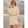 imageANRABESS Women Oversized Sweater Dress Turtleneck Batwing Long Sleeve Ribbed Knit Loose 2025 Fall Winter Casual Short DressApricot