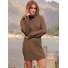 imageANRABESS Women Oversized Sweater Dress Turtleneck Batwing Long Sleeve Ribbed Knit Loose 2025 Fall Winter Casual Short DressCamel
