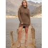 imageANRABESS Women Oversized Sweater Dress Turtleneck Batwing Long Sleeve Ribbed Knit Loose 2025 Fall Winter Casual Short DressCamel