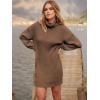 imageANRABESS Women Oversized Sweater Dress Turtleneck Batwing Long Sleeve Ribbed Knit Loose 2025 Fall Winter Casual Short DressCamel