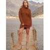 imageANRABESS Women Oversized Sweater Dress Turtleneck Batwing Long Sleeve Ribbed Knit Loose 2025 Fall Winter Casual Short DressCaramel
